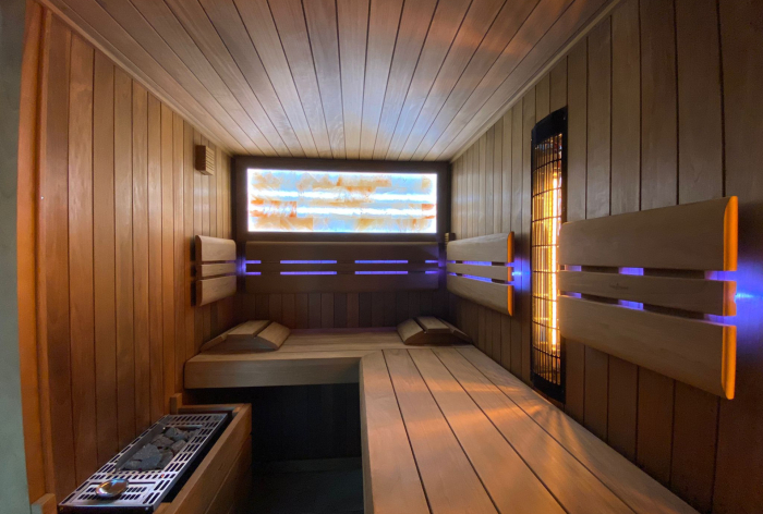 Kombinovaná sauna gold dark