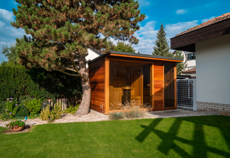 Venkovní sauna, Venkovní sauna s odpočívárnou , Kamenice