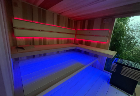 Venkovní sauna, Venkovní sauna s odpočívárnou , Hýskov
