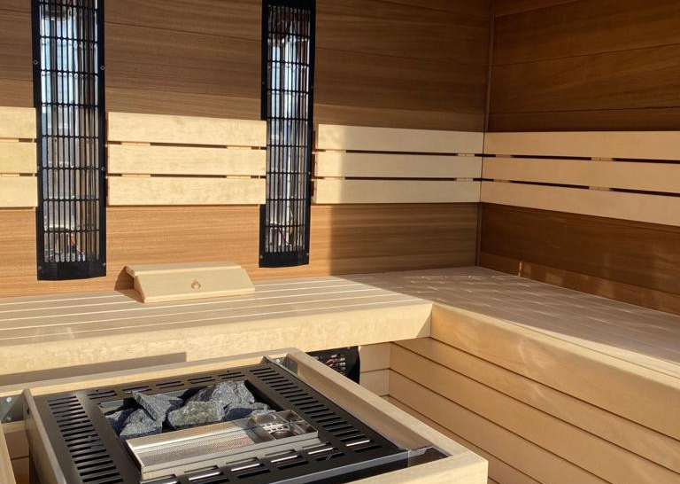 Prosklená sauna platinum design