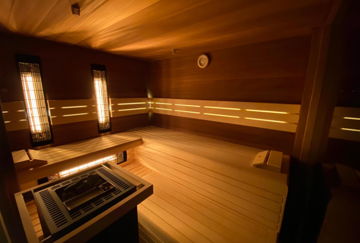 Prosklená sauna platinum design