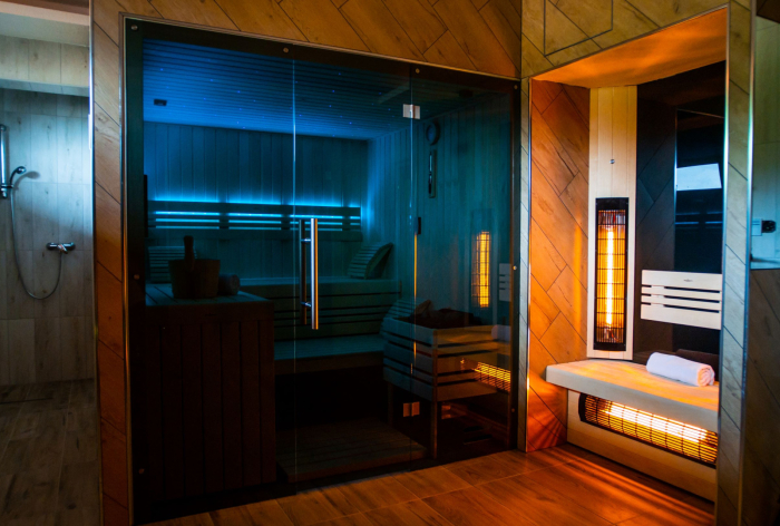 Prosklená sauna silver Prosklená sauna silver
