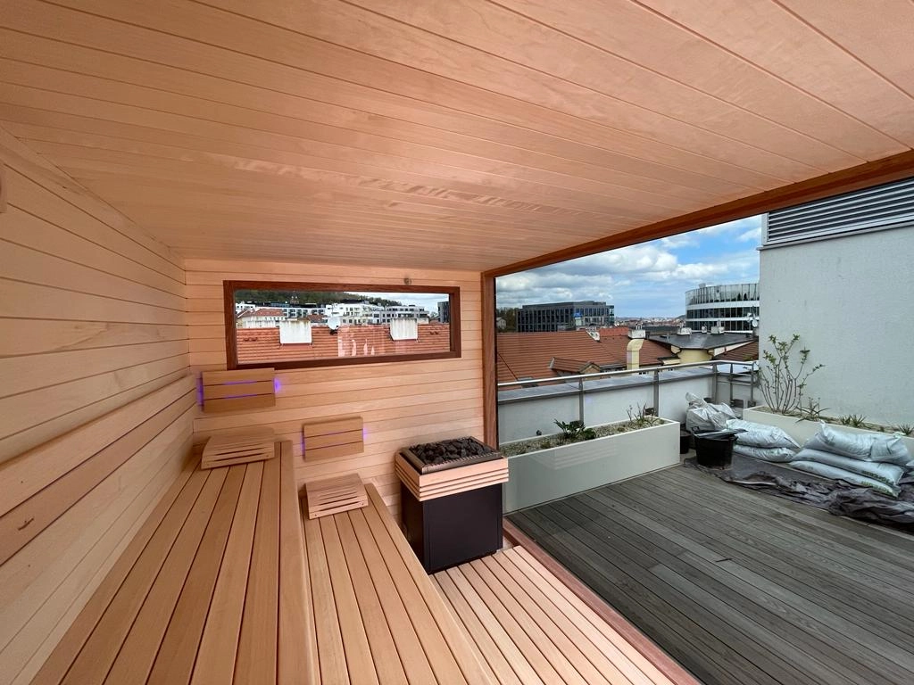 Venkovní sauna na terasu